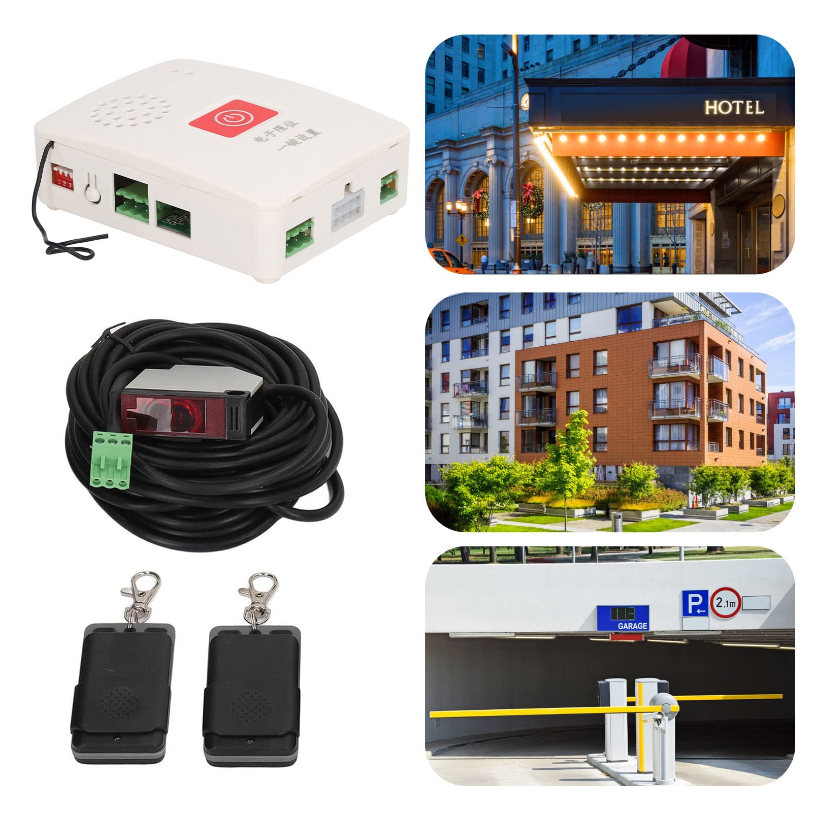 Kit de Acceso a Puerta, de Control de Acceso con Sensor de obstrucción por Infrarrojos, Controlador de Entrada de Seguridad para Puerta de Garaje doméstica
