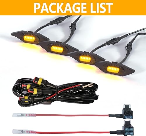 Miniatura 6 de Luces LED para parrilla 2020 2021 2022 2022 2023 Tacoma TRD Off Road y Sport OEM Grill Raptor luces (luces ámbar)