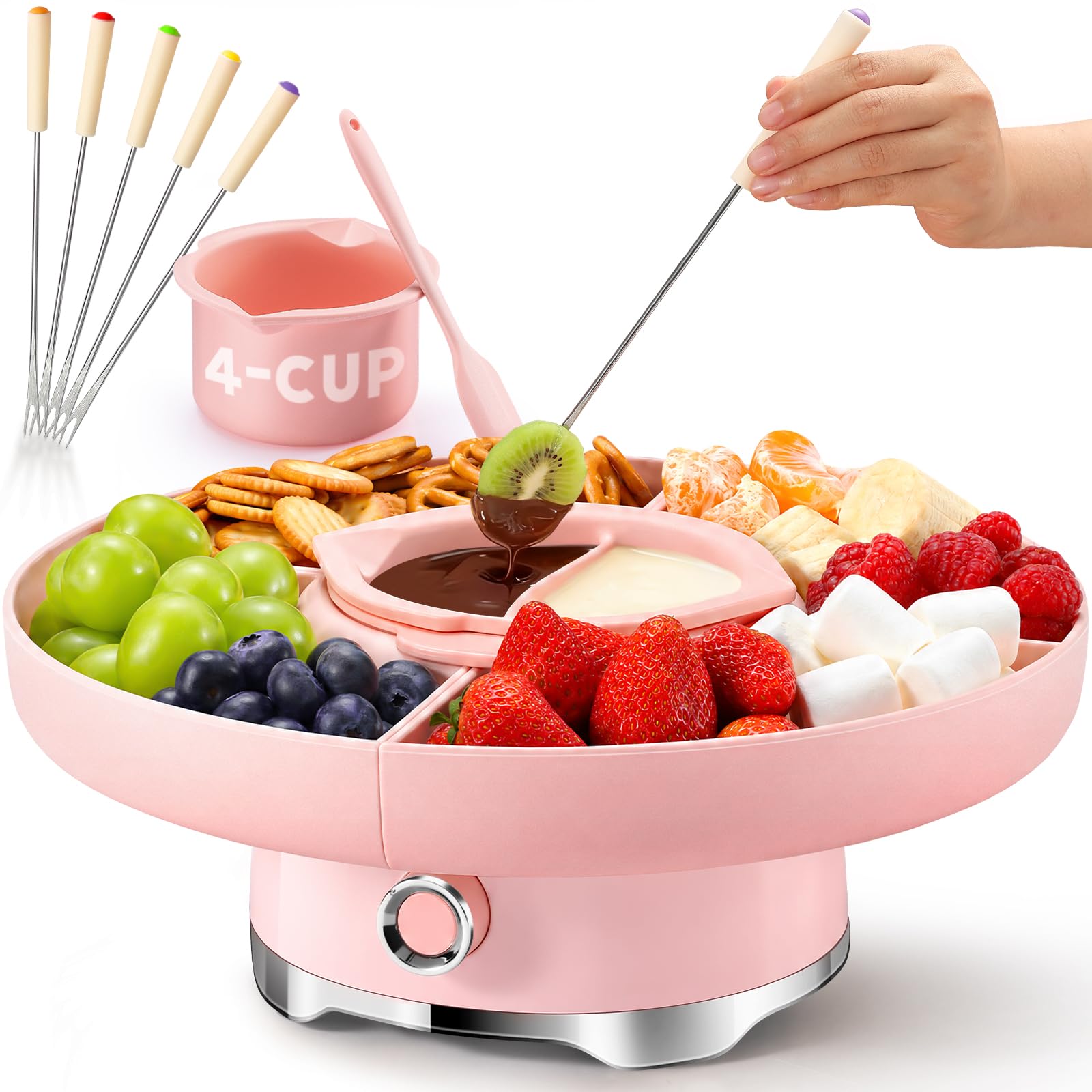 LUSHYUM Chocolate Fondue Pot Set