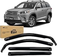 Nilight In-Channel Rain Guards for Toyota Highlander 2014-2019 - Durable Window Visors Deflectors 4PCS Smoke Tint