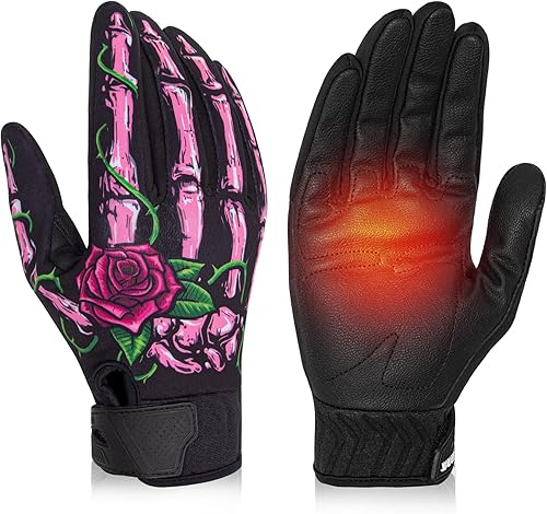Guantes de motocicleta RIGWARL para hombres y mujeres con función táctil, guante ligero para bicicleta de tierra antideslizante, guante de esqueleto