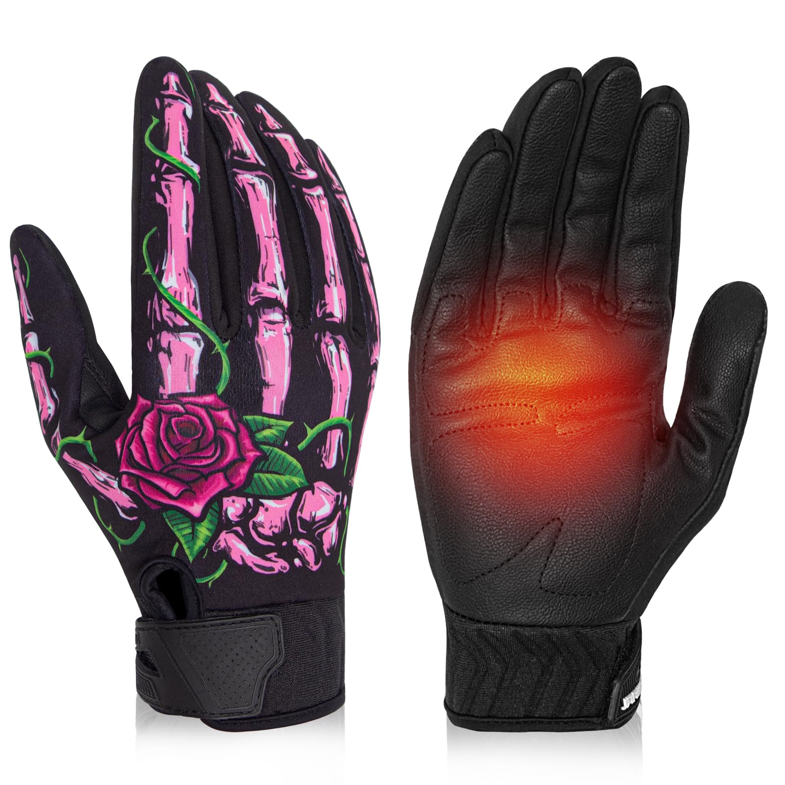 RIGWARL Motorcycle Gloves for Men Women Touchscreen, Lightweight Dirt Bike Glove Non-Slip, Skeleton Motorcycle Riding Glove