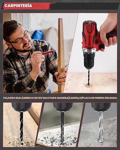 Miniatura 6 de KingTool Kit de herramientas para el hogar, kit de herramientas de reparación de automóviles para el hogar de 286 piezas con caja de herramientas