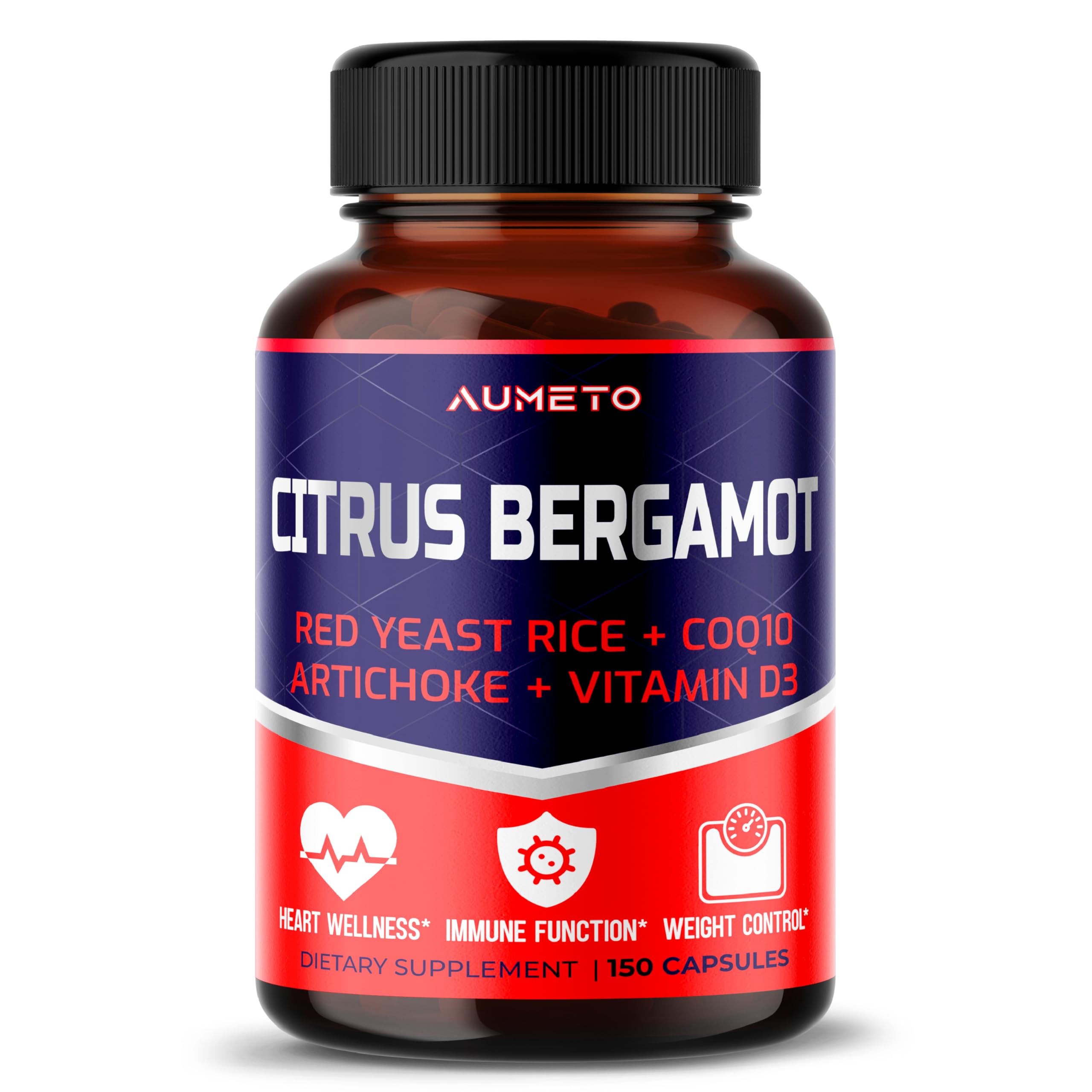 Advanced Citrus Bergamot 9-in-1 with Artichoke & CoQ10, 150 Capsules