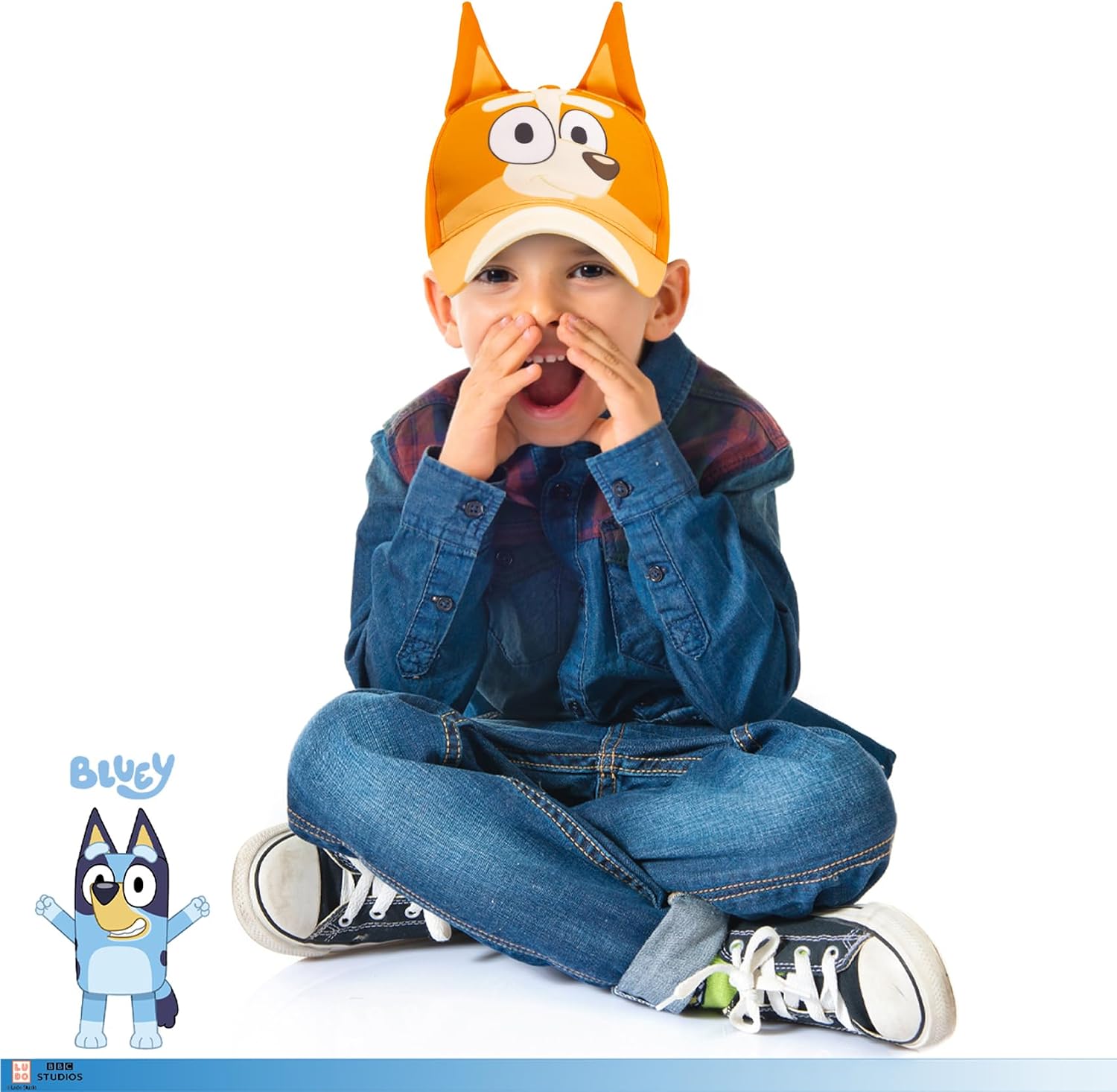 Bluey Hat Toddler Baseball Cap – Cute Hat for Kids, Adjustable Toddler Ball Cap, Bingo, Bandit
