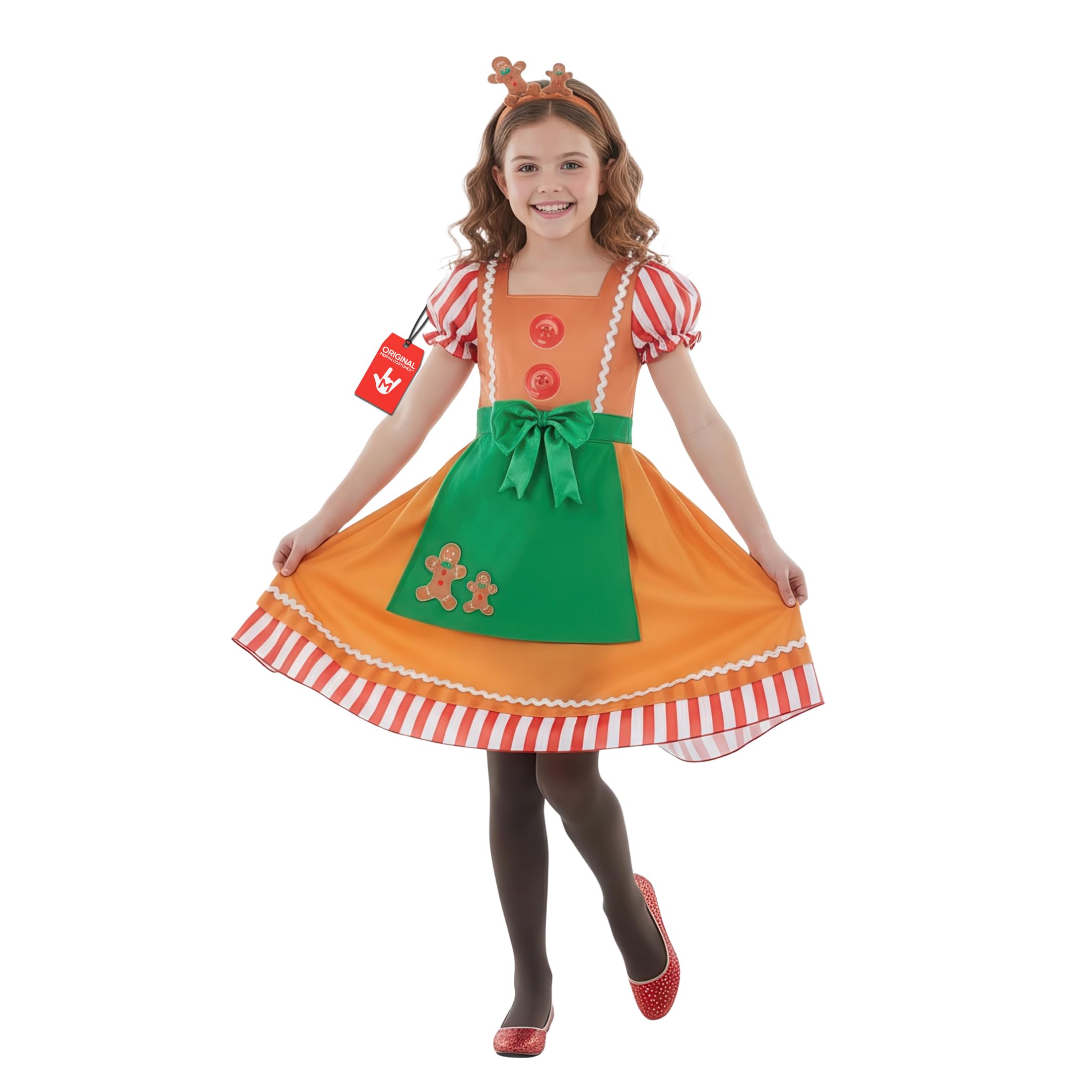 Costume De Noël Pour Poupée De 17 Cm - Pull Bonhomme En Pain D'épice, Tissu Doux, Dos Adhésif