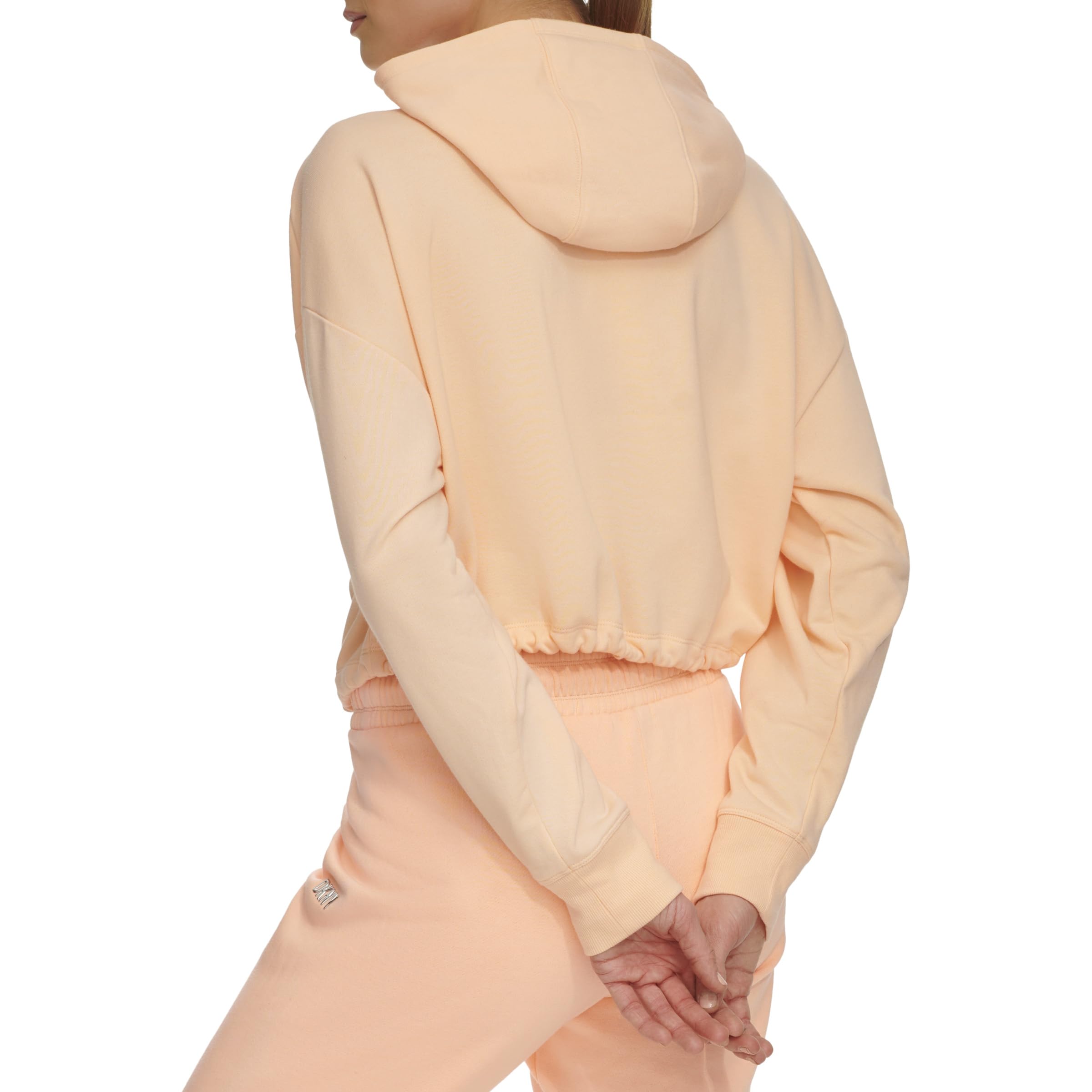 DKNY Metallic Bubble Logo Button Front Hoodie With Drawcord Sudadera con capucha Mujer (Pack de 1)