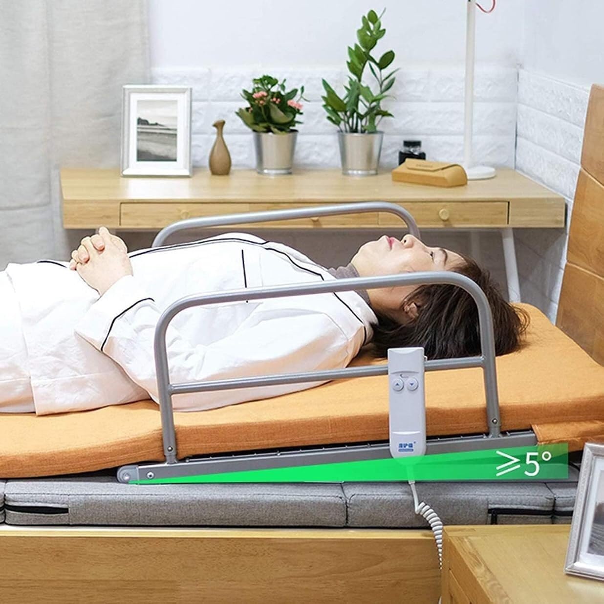Elevador De Almohada Médico,Respaldo De Cama Ajustable Con Elevación Eléctrica,Colchón Plegable Con Soporte De Cuña,Colchón Ajustable,Ayuda For Sentarse Y Levantarse For Pacientes Ancianos Paralizados