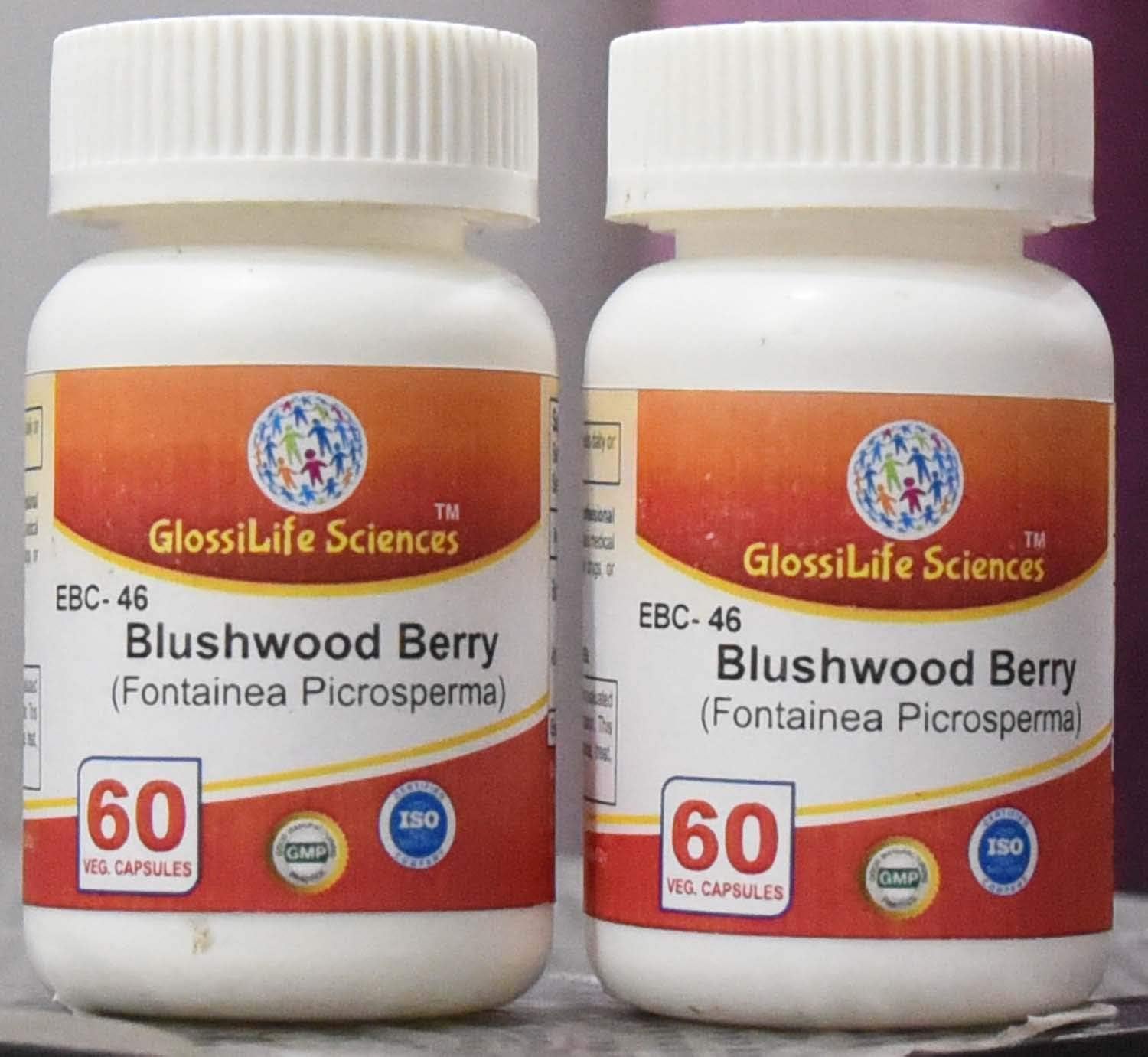 2 Pack Blushwood Berry 20:1 Extract Capsules - EBC-46 500mg By GlossiLife Sciences (Immune Support)