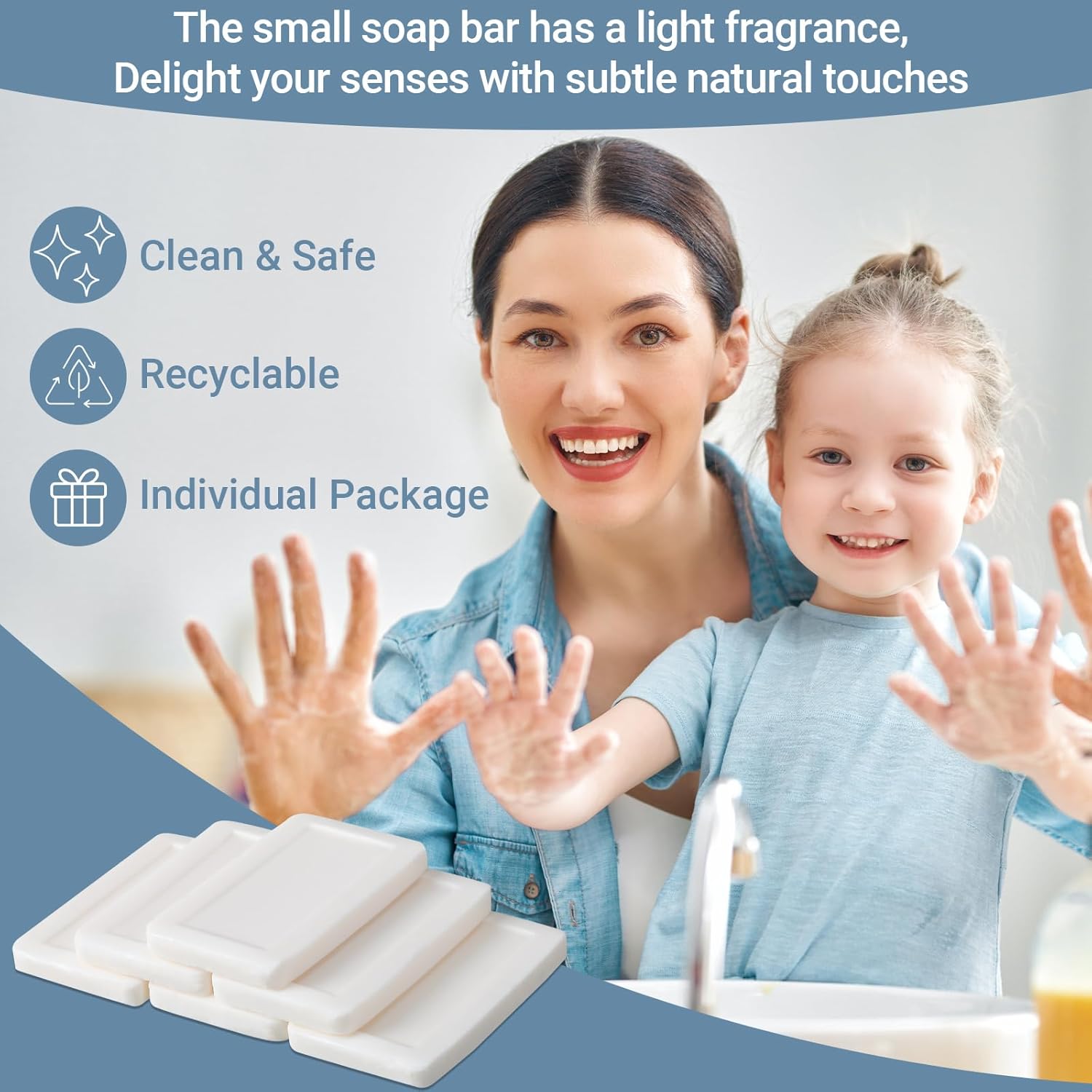 Kacctyen 800 Pcs 0.35oz Mini Bar Soap Bulk Individually Wrapped Bulk Hand Hotel Soap Bars Travel Size Toiletries for Vacation Hospitality Guest Bathroom Rentals - Image 3