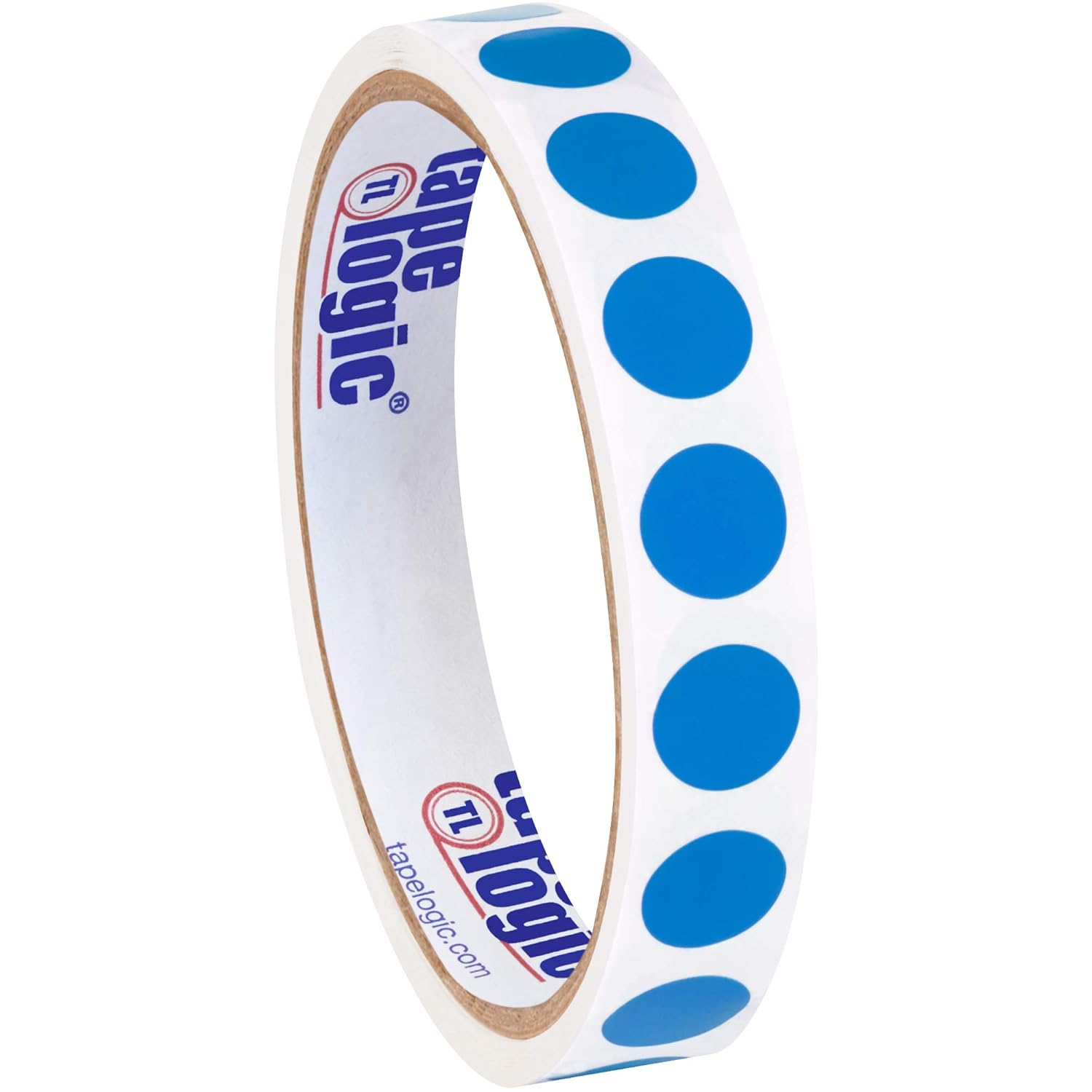 Partners Brand PDL690C Tape Logic Inventory Circle Labels, "1/2", Light Blue (Pack of 500)