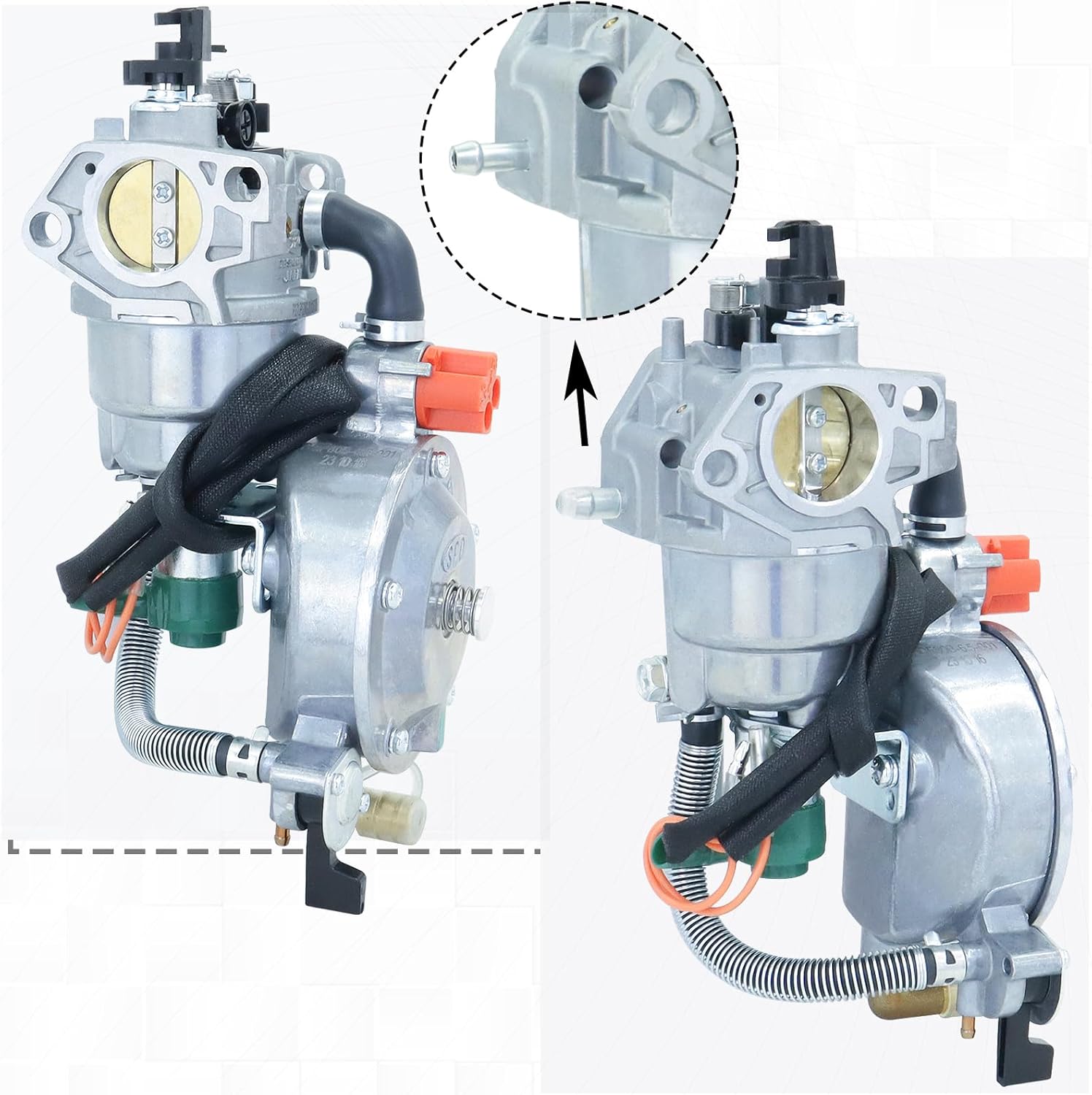 XP13000EH Carburetor Fits for DuroMax XP12000EH XP13000EH Dual Fuel Generator for Pulsar G12KBN 8550 9500 10800 12000 Watt 457CC Carb Kit with spark plug