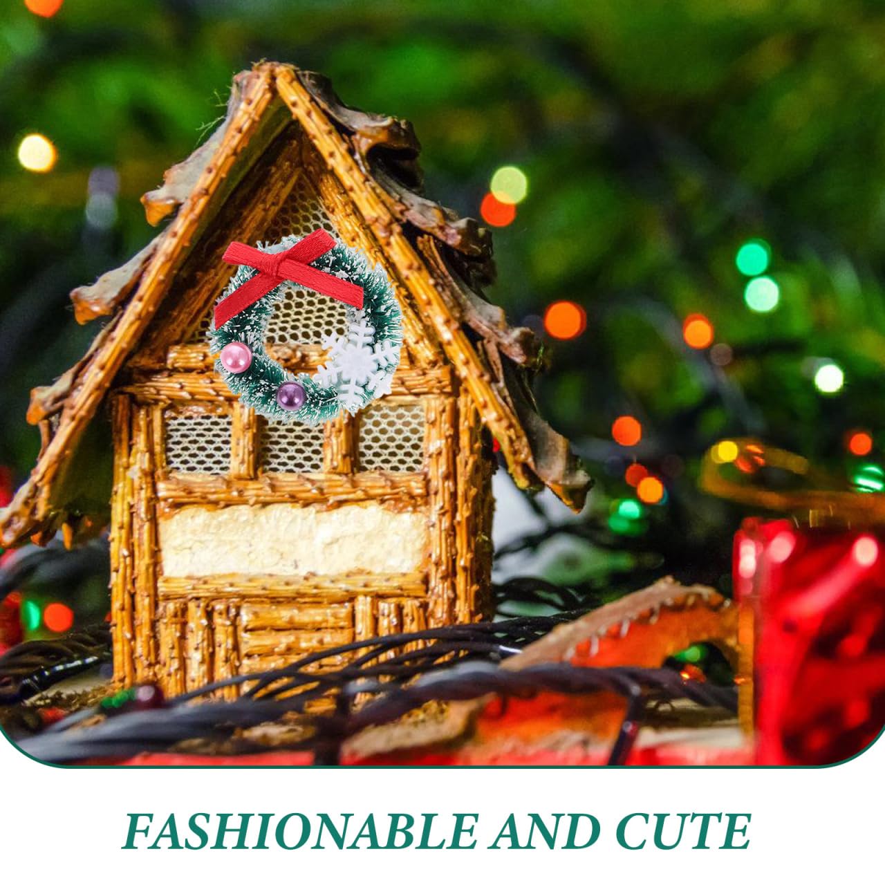 BESPORTBLE 6Pcs Mini Christmas Wreaths for Dollhouse Artificial Hanging Xmas Ornaments Simulated Miniature Wreath Decorations for Christmas Tree and Home Decor - Image 4