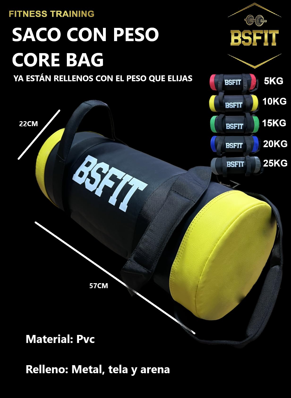 Sacco da 5 kg a 25 kg Sacco di sabbia per allenamento, sacco di sabbia per allenamento pesante. Sacchi Sandbag.