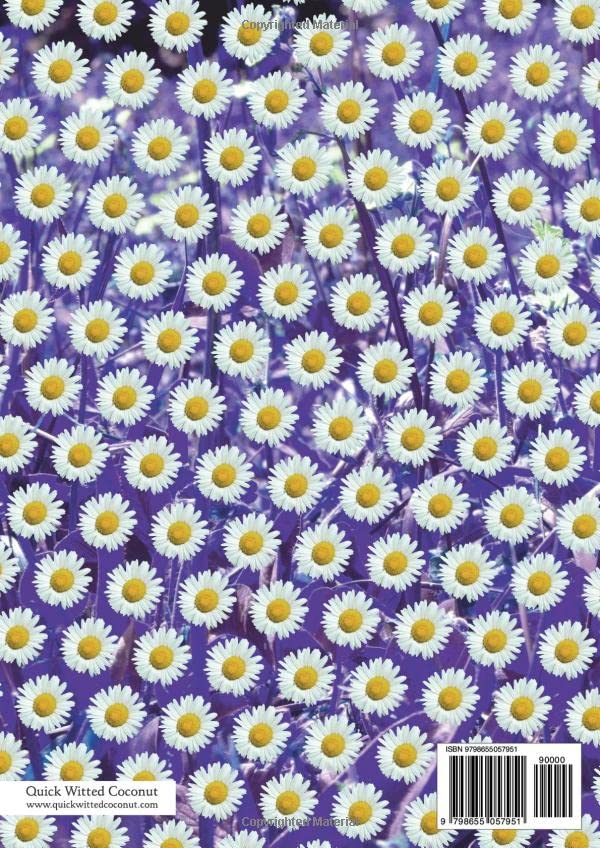 Daisy Notebook - Lined Pages - A4 - Premium: (Purple Leaf Edition) Fun notebook 192 lined pages (A4 / 8.27x11.69 inches / 21x29.7cm) - Image 2