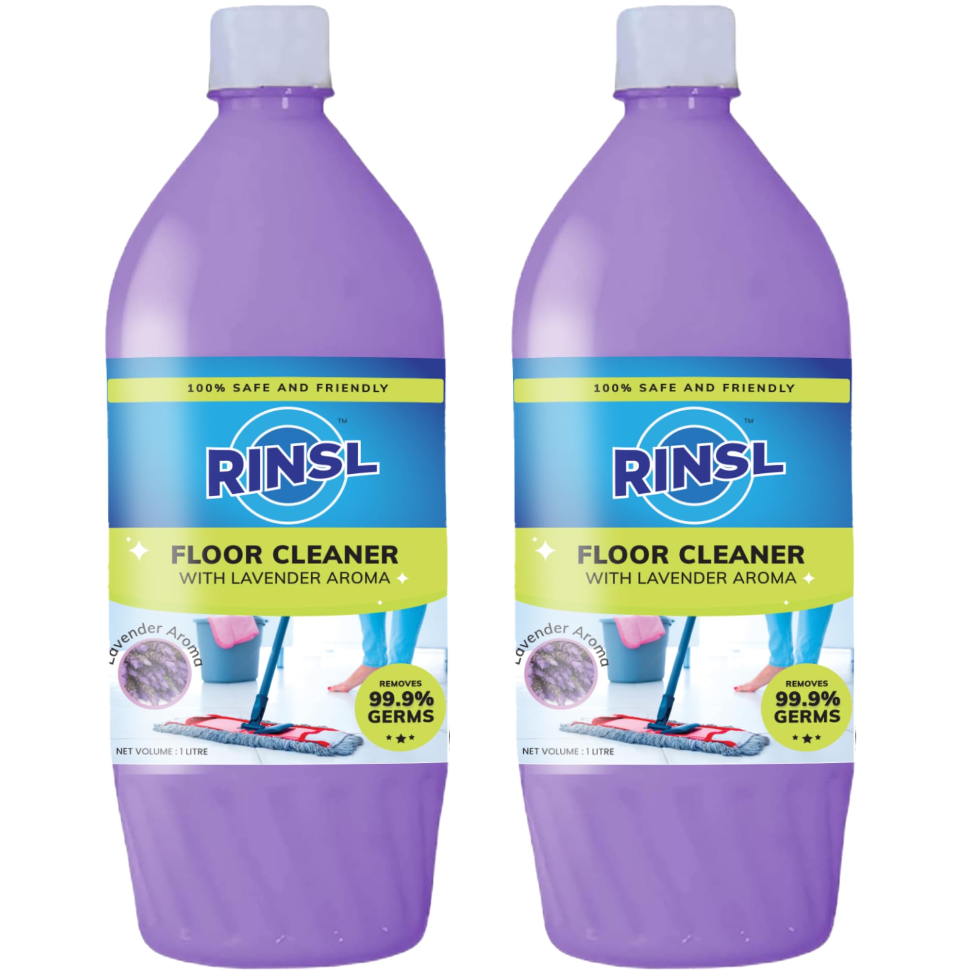 Floor Cleaner 1 Litre- 2 LITE PACK- PACK OF 2 (Pack of 2-2 Liter, Lavender)