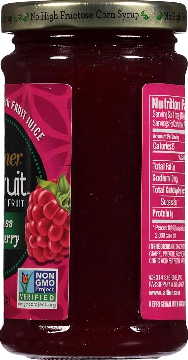 Polaner All Fruit Spreadable Fruit, Seedless Raspberry, 10 Ounce
