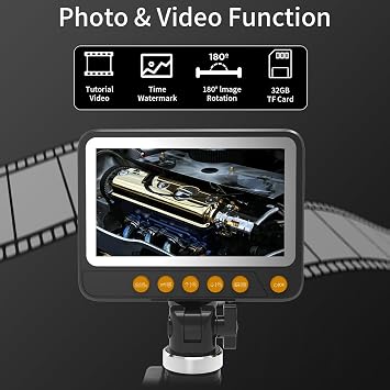 ZX3-D1 Two-Way Articulating Borescope with Light, 0.15in Industrial Endoscope Inspection Camera, 5-inch IPS Articulated Snake Camera, 8X Zoom Video Inspection Scope- 3.3FT