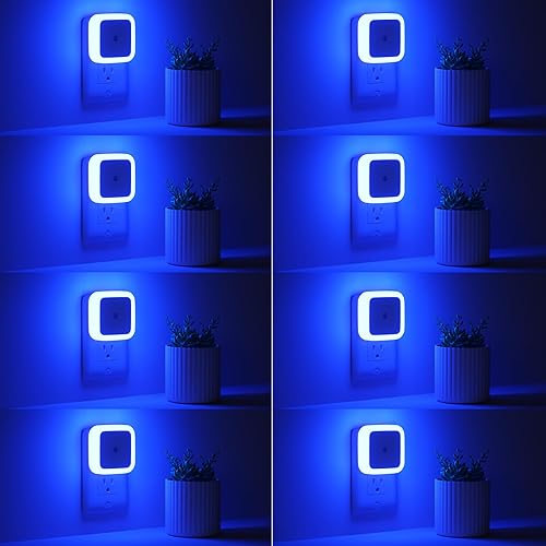 Miniatura 13 de Sujeet Luz Nocturna, Set de 8 Luces Nocturnas Enchufables en la Pared, Luz Nocturna Enchufable, Lámpara LED de Atardecer al Amanecer (Blanco Cálido)