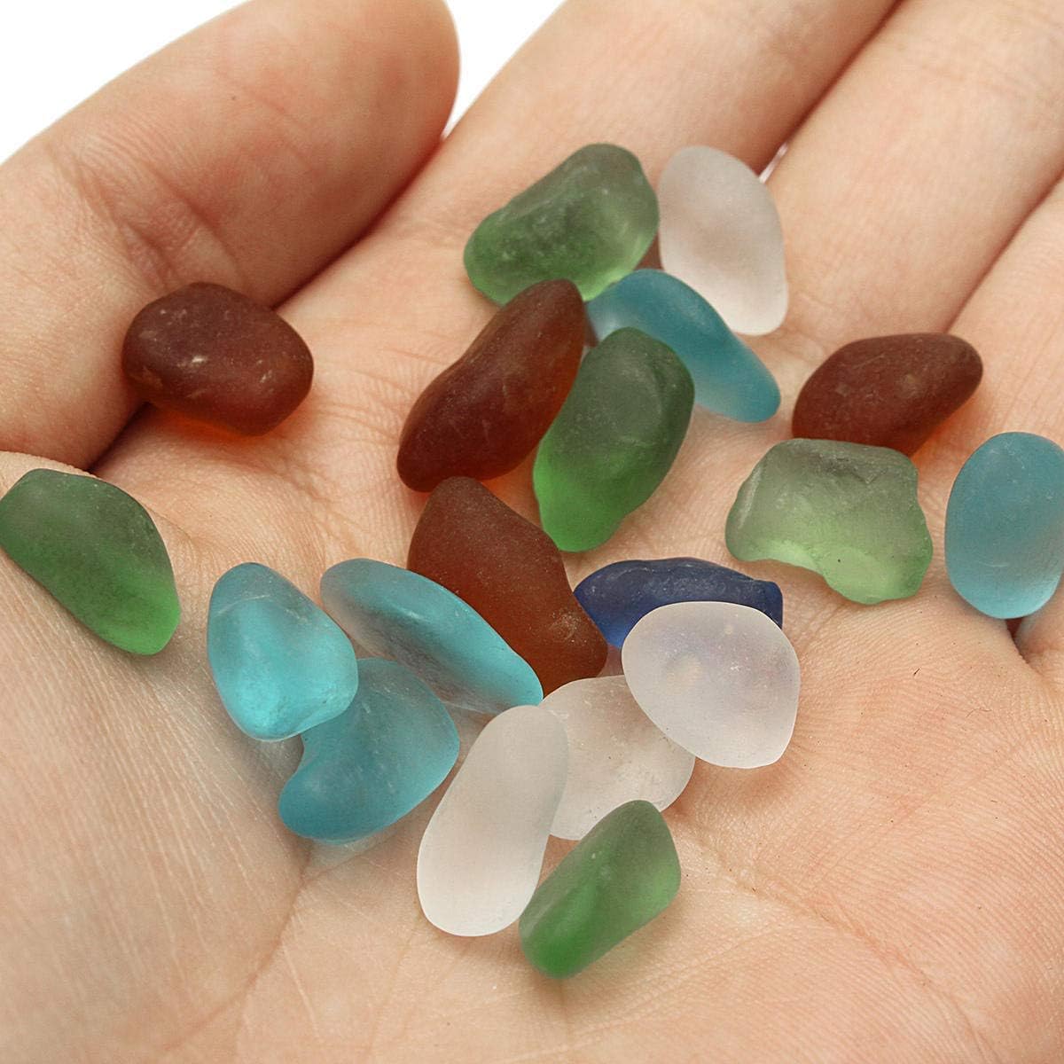 EPRHAY 10-16mm Mixed Color Top Undrilled Sea Beach Glass Beads Bulk DIY Decor Fish Tank Aquarium Landscaping Stone Decoration - Image 4