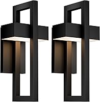Vista 11 de LamQee Luces de Pared Exteriores Modernas, Iluminación Exterior Integrada de 3000K, Apliques de Pared LED, Luces de Montaje en Pared Mate Negras