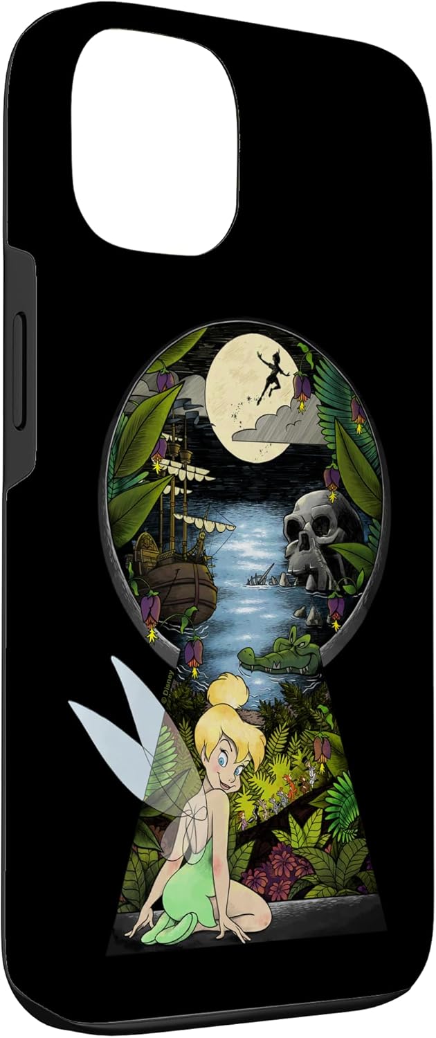 Disney Peter Pan Tinker Bell Keyhole Night Landscape Case for iPhone 13