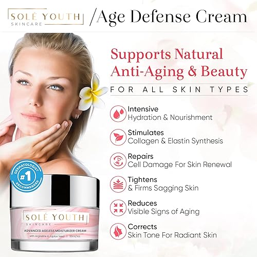 Miniatura 5 de Solè Youth - Crema hidratante hidratante antiedad avanzada para el cuidado de la piel para líneas finas y arrugas - Crema de producción de colágeno