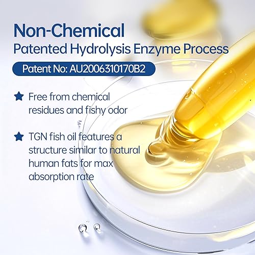 Miniatura 3 de TGN Premium rTG Omega-3 Aceite de pescado 1000 mg - 400% mayor absorción y 99.9% puro - 600 mg de EPA y 300 mg de DHA para corazón, cerebro, ojos y