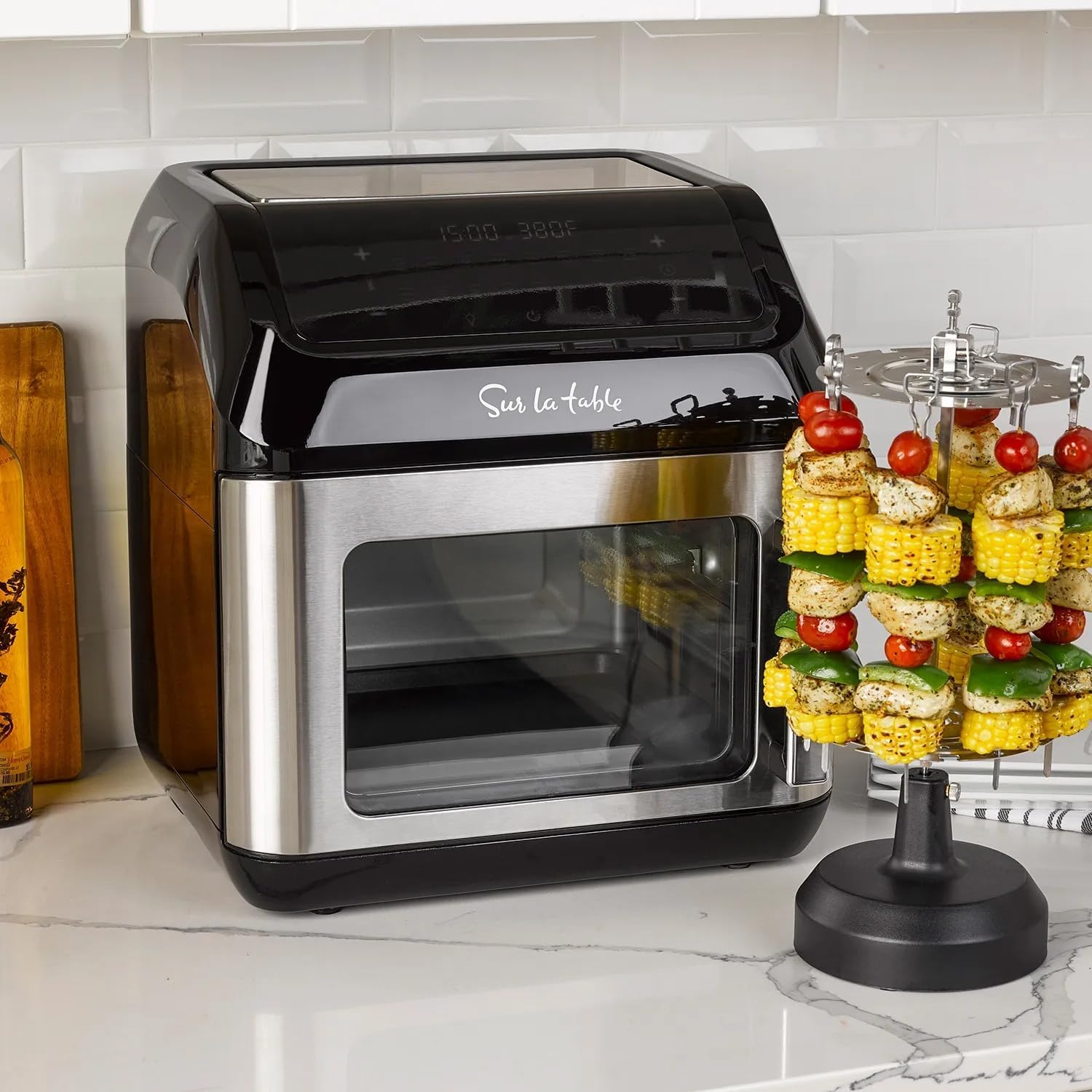 Sur La Table Multi-Function Air Fryer, Left Hinge Door, 8-in-1 Cooking Functions, Fits a Whole Chicken, 13 Qt