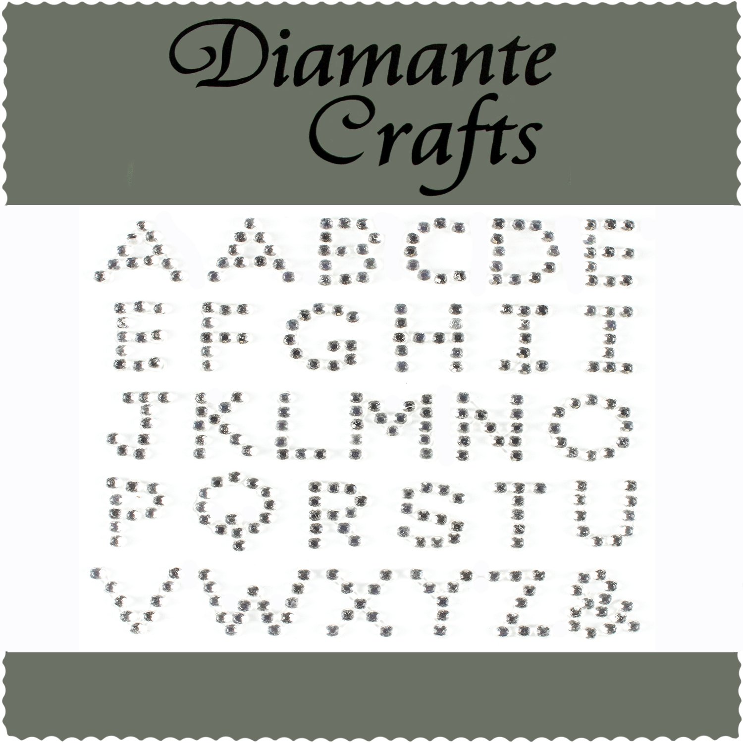 Diamante Crafts Diamante Alphabet Letters Self Adhesive Craft Rhinestone Embellishment Gems Uc - Created Exclusively