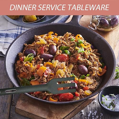 Miniatura 6 de Zerodeko Juego de 3 cubiertos de nailon para niños y niñas, cuchara ranurada, tenedores, espátula, utensilios de cocina para niños y niñas, kit de