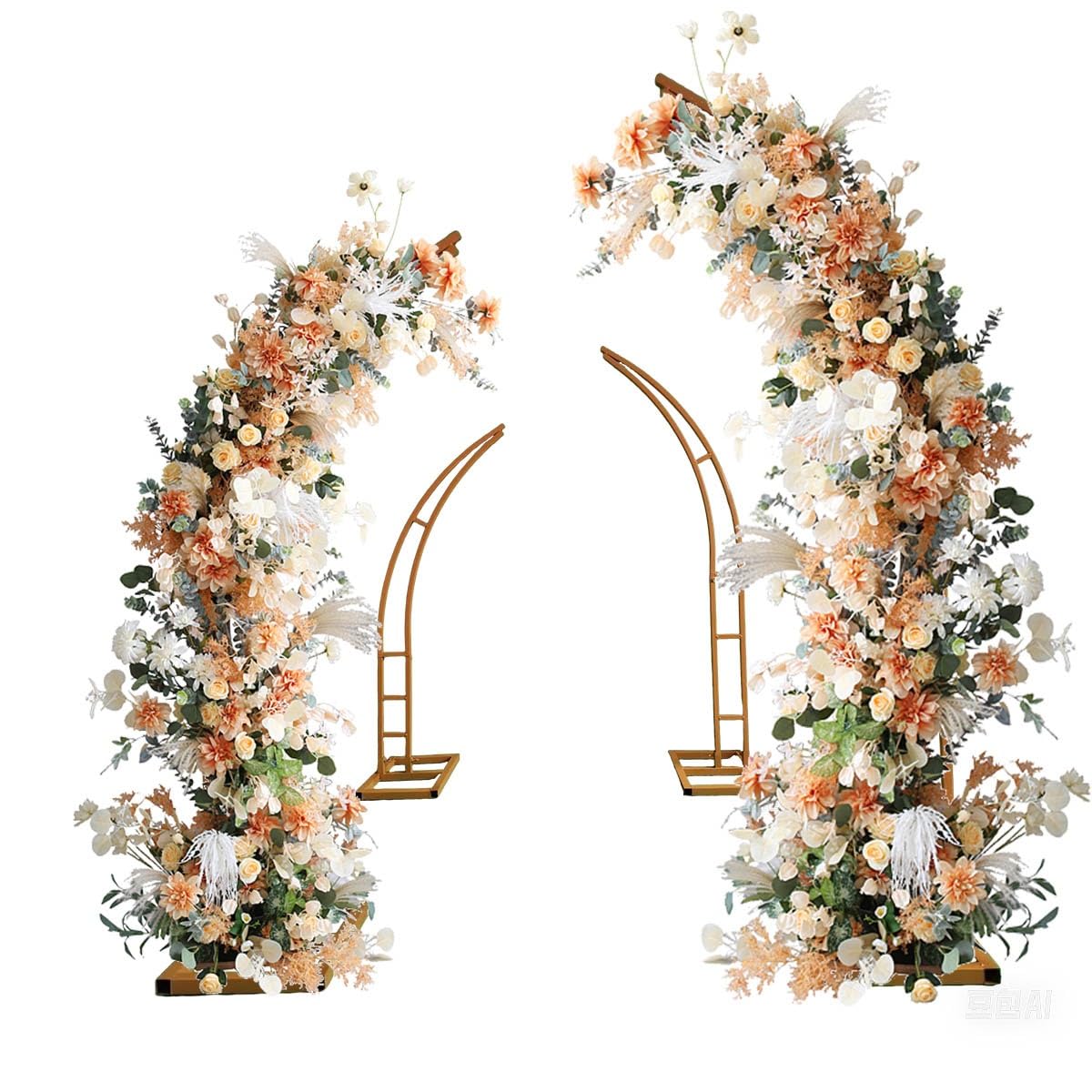 Support de ballons et arche de mariage dorée pour décoration événementielle