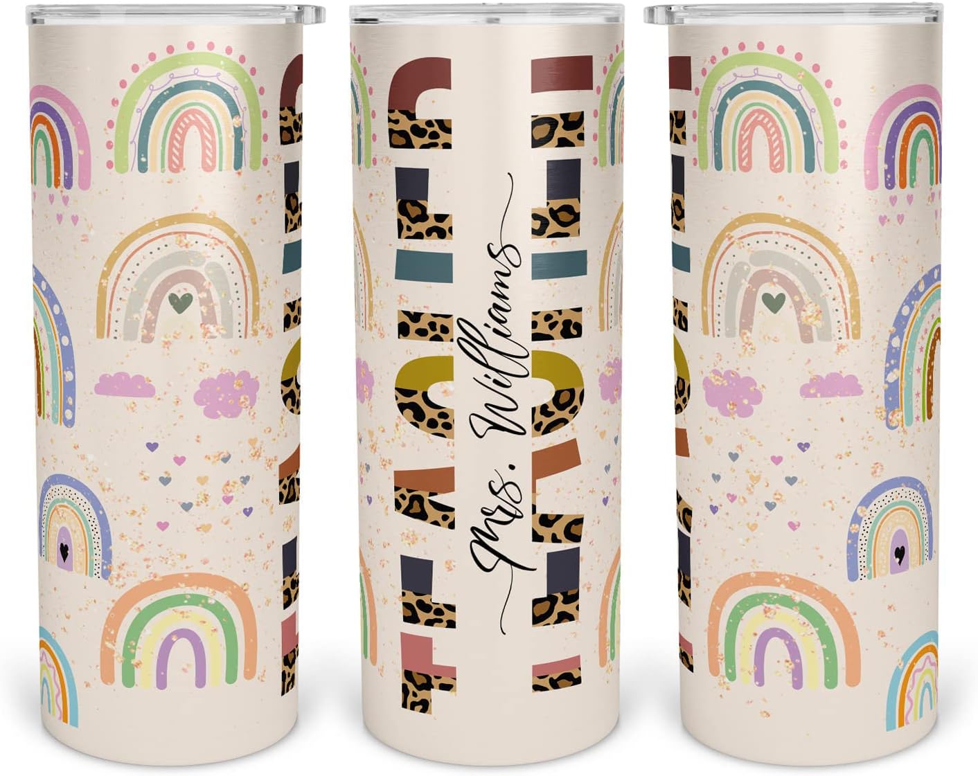 Personalized Teacher Tumbler - It Take A Big Heart To Teach Little Minds Gift for Teacher - School Teacher Appreciation Gift from Students.