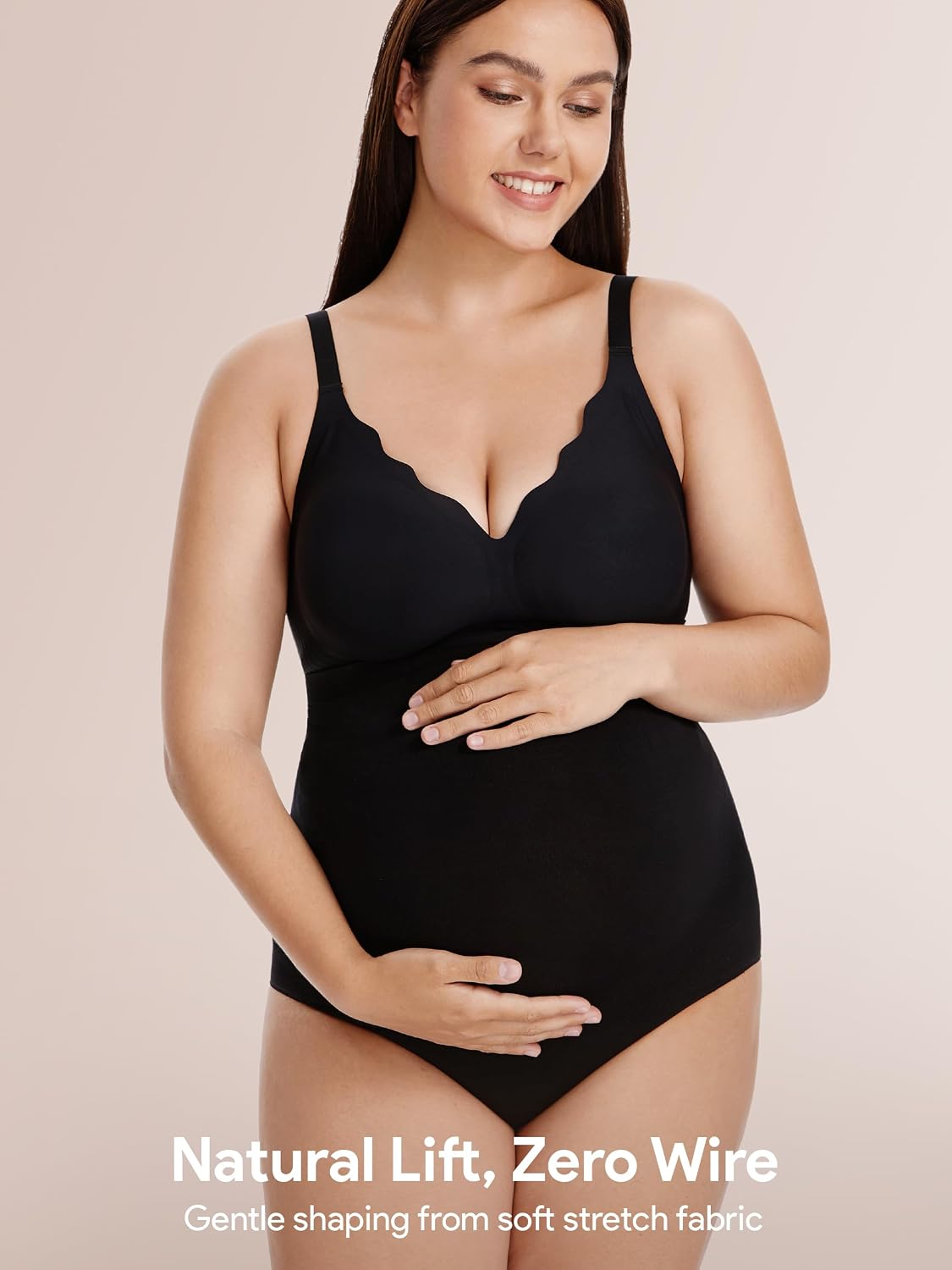 Angelhood Maternity Underwear Over Bump, Seamless Maternity Support Panties, Plus Size, Multi Pack