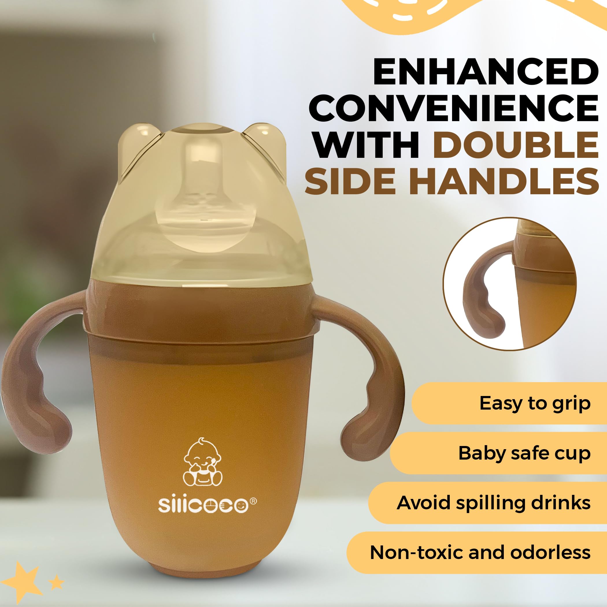 Generic Silicone Baby Bottles 2 Pack with Pacifiers - Eco-Friendly Infant Feeding Set for Newborns to Toddlers - 5oz and 8oz Bottles - Ultra-Soft Silicone Nipples - Leak-Proof Design product thumbnail 7