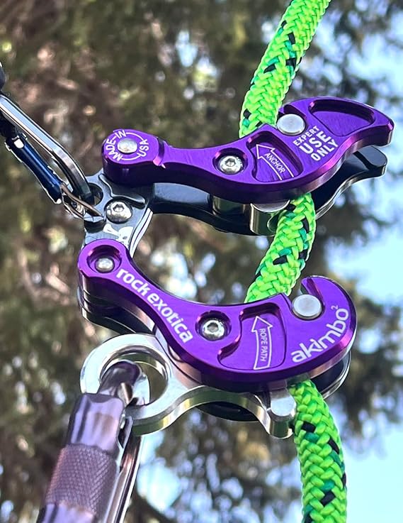 Rock Exotica Akimbo2 - Versatile Mid-Line Attachable Rope Climbing and Descending Device