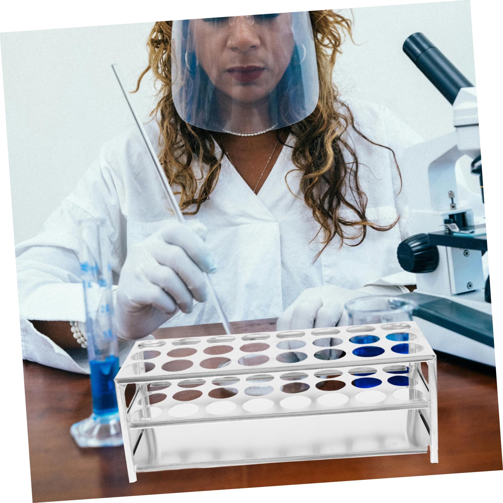 SOLUSTRE 3stücke Laboratory Test Tube Rack Mit Fächern Stabiler Für Reagenzgläser Geeignet Für Optimal Für Chemielabore Und Effiziente Probenlagerung