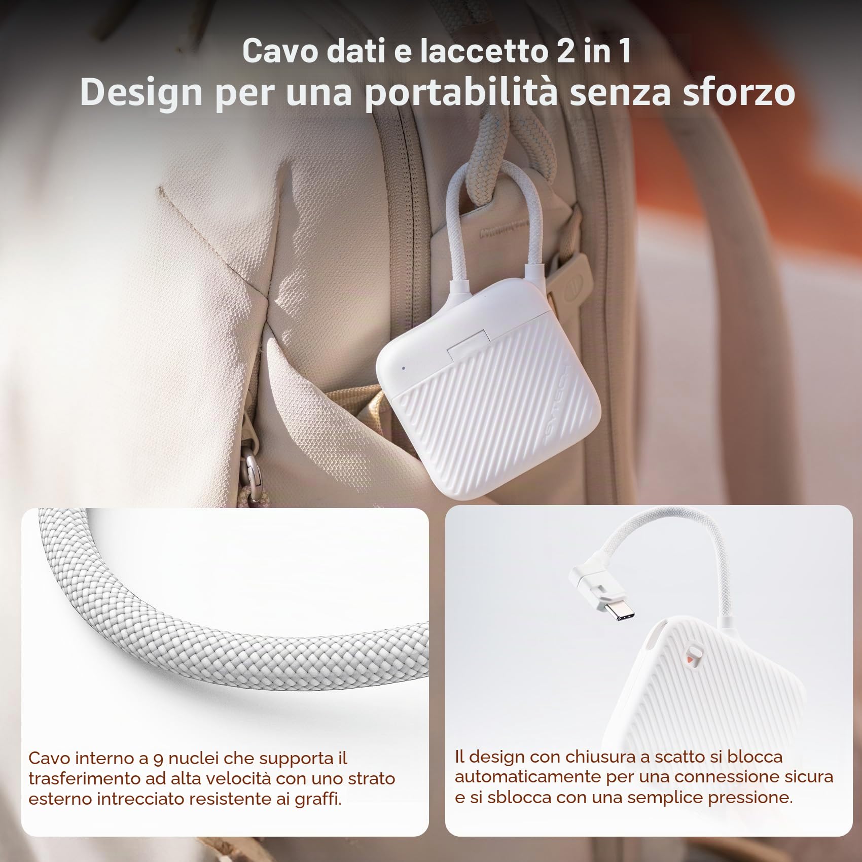 PGYTECH CreateMate Mini Custodia Lettore Di Schede Ad Alta Velocità, 2-in-1 SD4.0/Micro SD Portatile Archiviazione, Doppio Slot Trasferimento/USB 3.1/Type-C/OTG per Fotocamera/Telefono/ActionCam, Nero