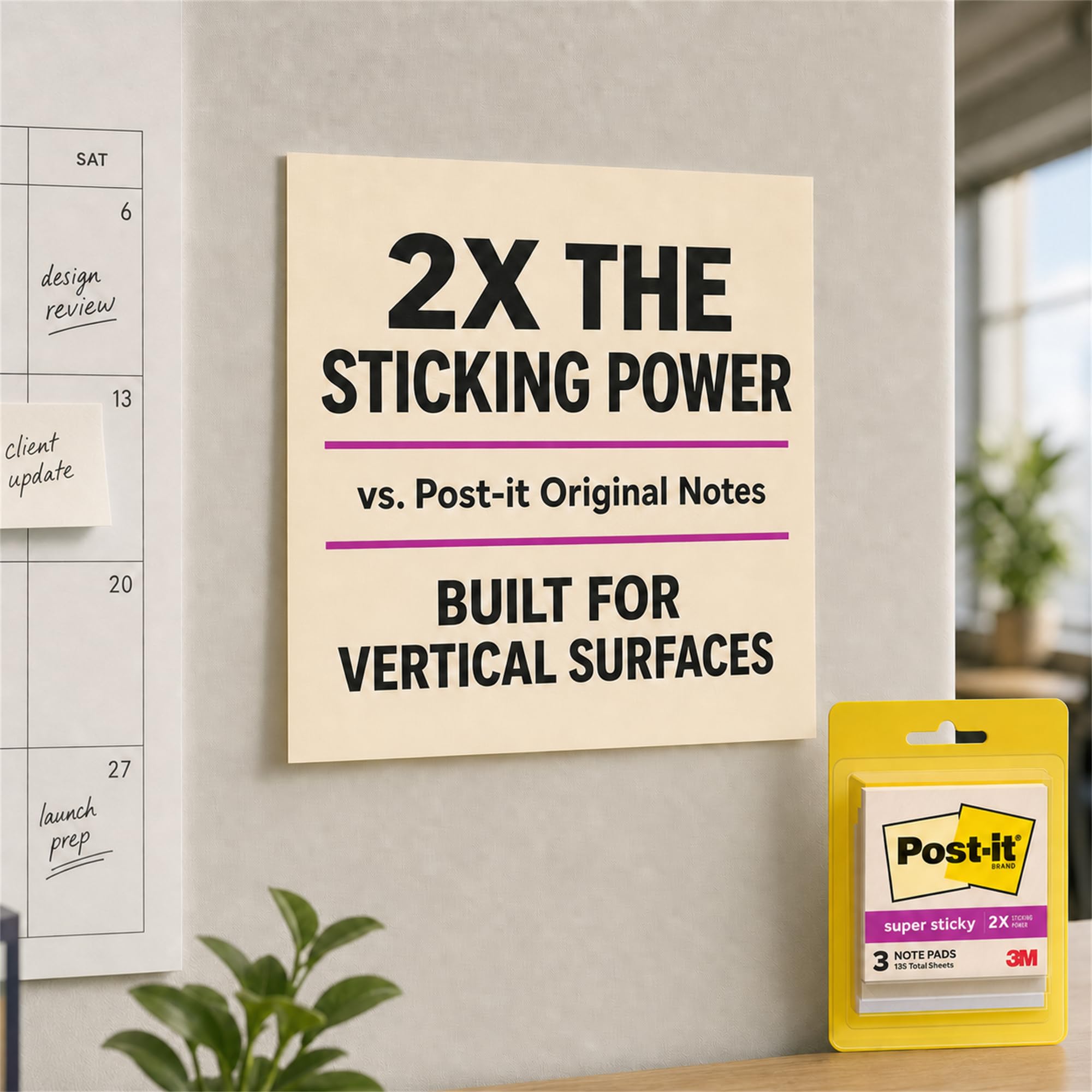 Post-it Notes super adhésives 7,6 x 7,6 cm, collection Neutralité, 8