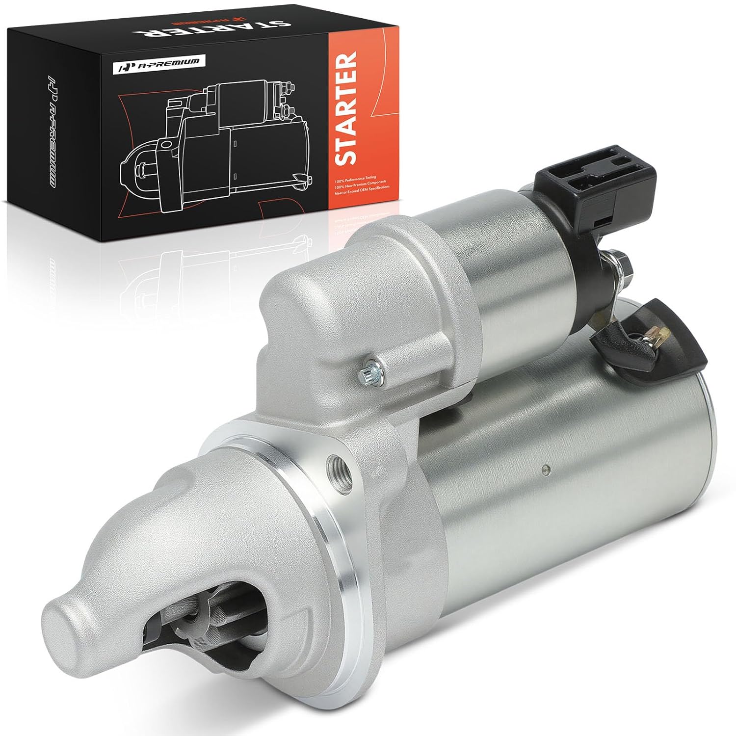 A-Premium Starter Motor Compatible with Hyundai Sonata 2015-2019, Santa Fe Sport 2017-2018, Tucson 2010-2015 & Kia Optima Sorento 2016-2020, 2.0L 2.4L, 12V 1.2 KW 10-Teeth Clockwise, Replace# MPA17053