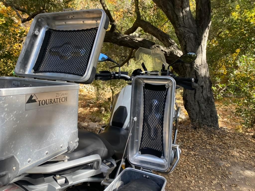 Elastic Cargo Net for Hard Motorcycle Pannier Lids – Premium Organizer for Small Gear & Accessories (3 net bundle: L+M+S)
