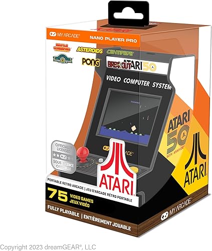 Miniatura 7 de My Arcade Atari Nano Player Pro Mini arcade de mano retro de 4.8 pulgadas con 75 juegos, asteroides, ruptura