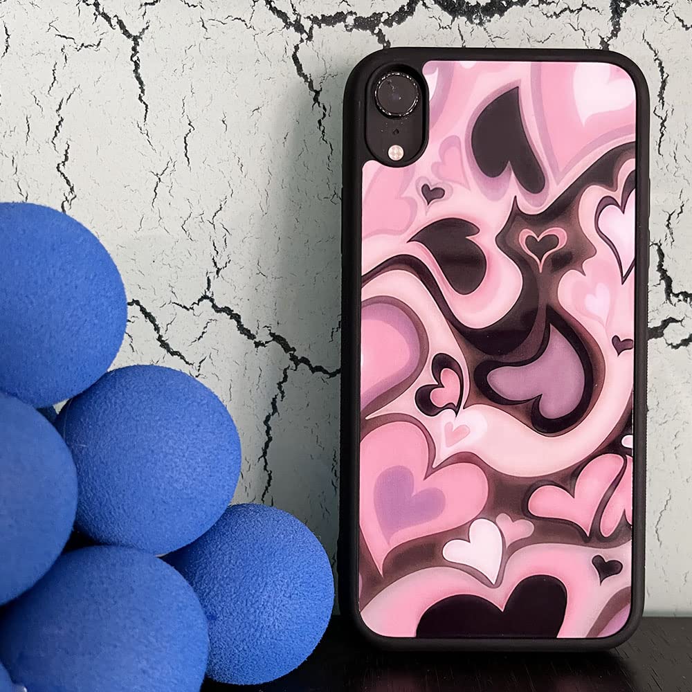 Amazon.com: MOKENS Cute Phone Cases Aesthetic Purple Pink Heart