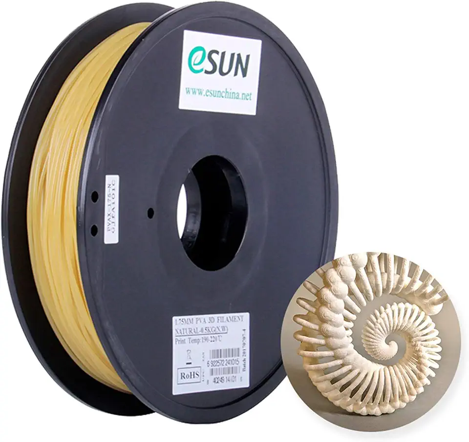 ESUN Water Soluble PVA Filament 1.75mm 0.5KG for 3D Printer - Support Material