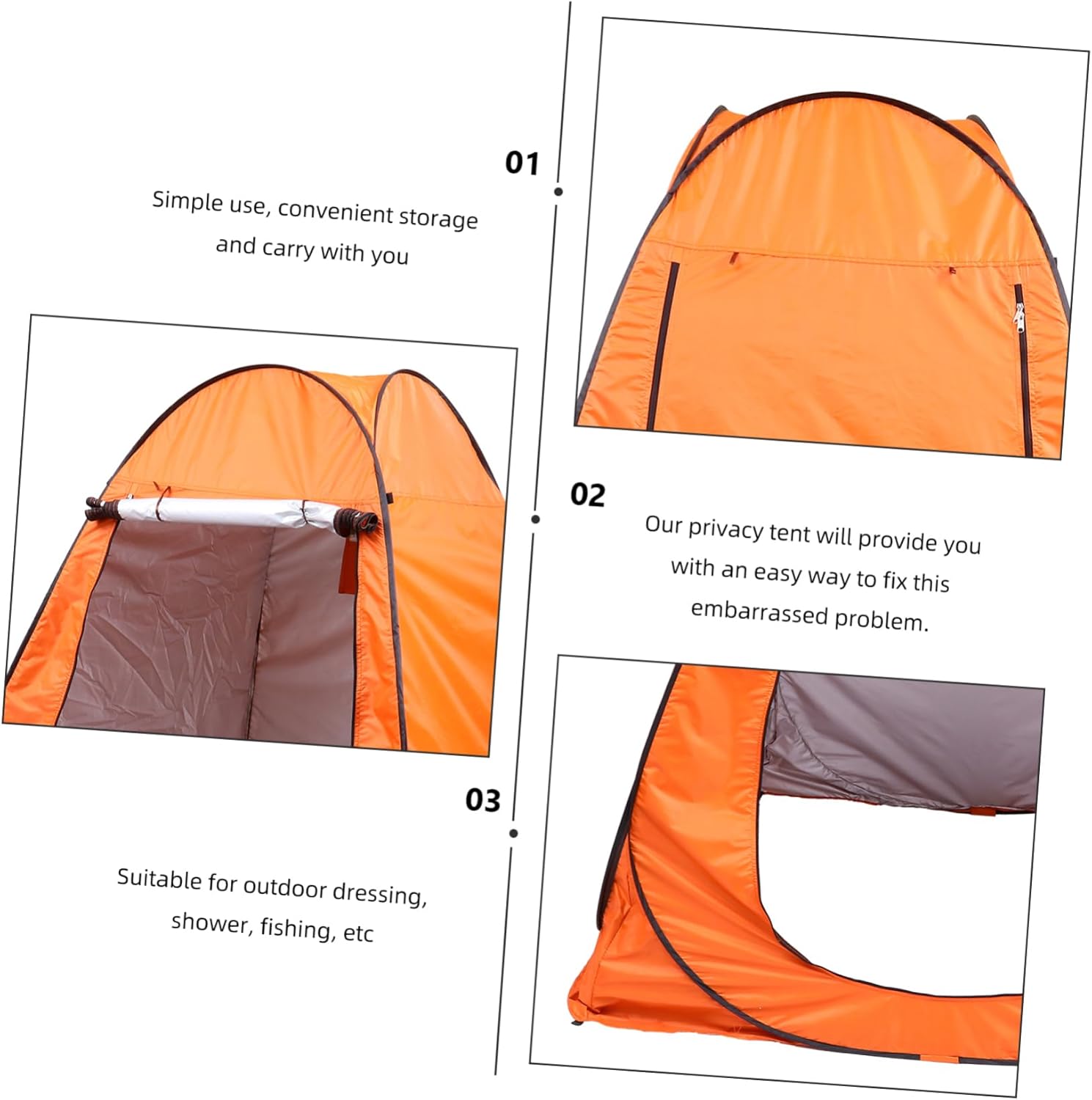 Camp Shower Tent Quick-Open Changing Room Portable Inflatable Outdoor Tent for Beach Fishing Heat Preservation
