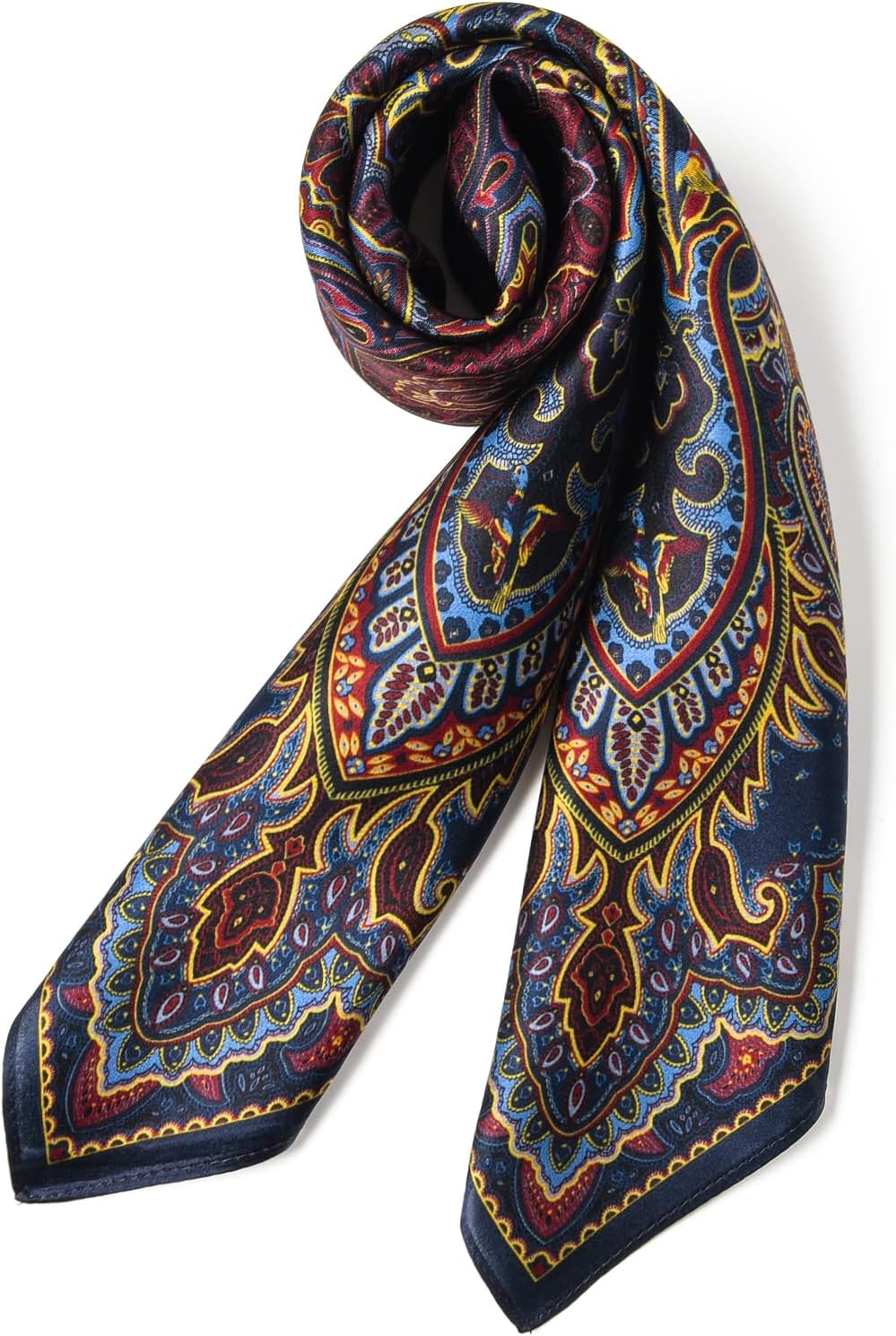 100% Mulberry Silk Scarf 25.6"x25.6" Square Women Neckerchief Headscarf - Lightweight Neck Scarf Gift Packed - Image 2