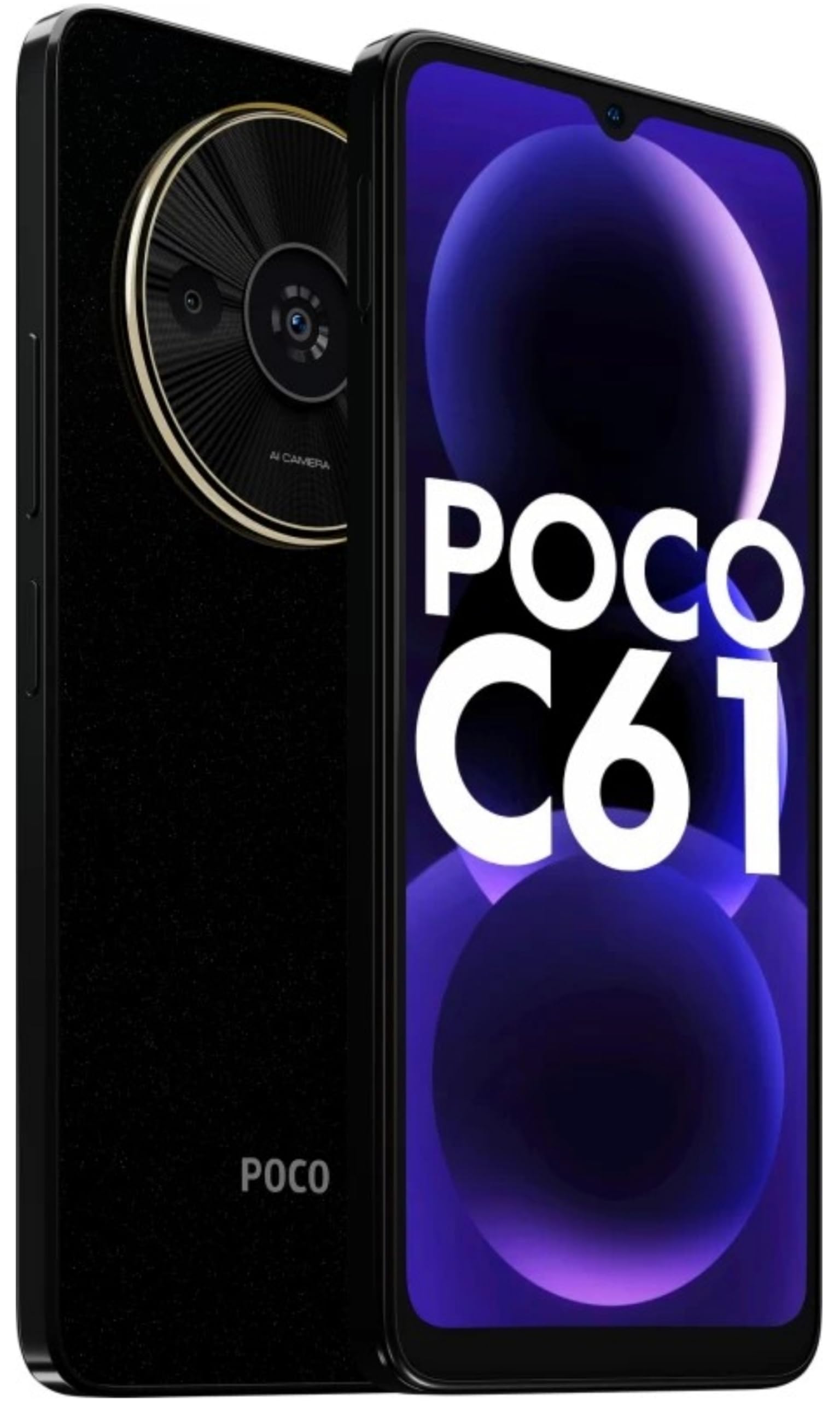 POCO C61 (Diamond Dust Black, 6GB RAM, 128GB Storage)| Expandable