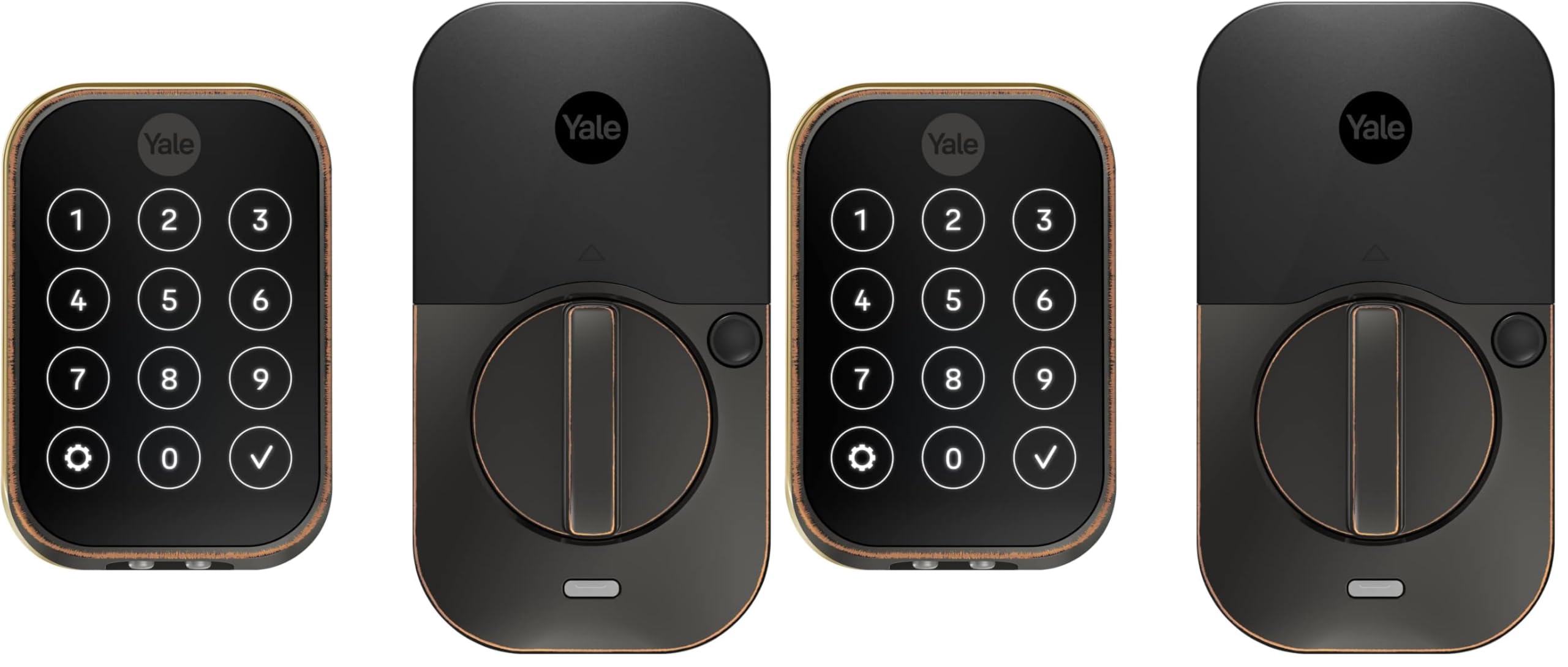 Assure Lock 2 Key-Free Touchscreen Lock With Bluetooth, Oil Rubbed Bronze (Pack Of 2)