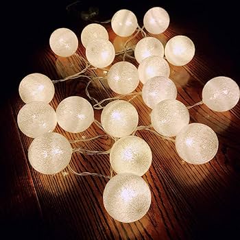 Amazon.co.jp: Wfledlig コットンボールフェアリーライト