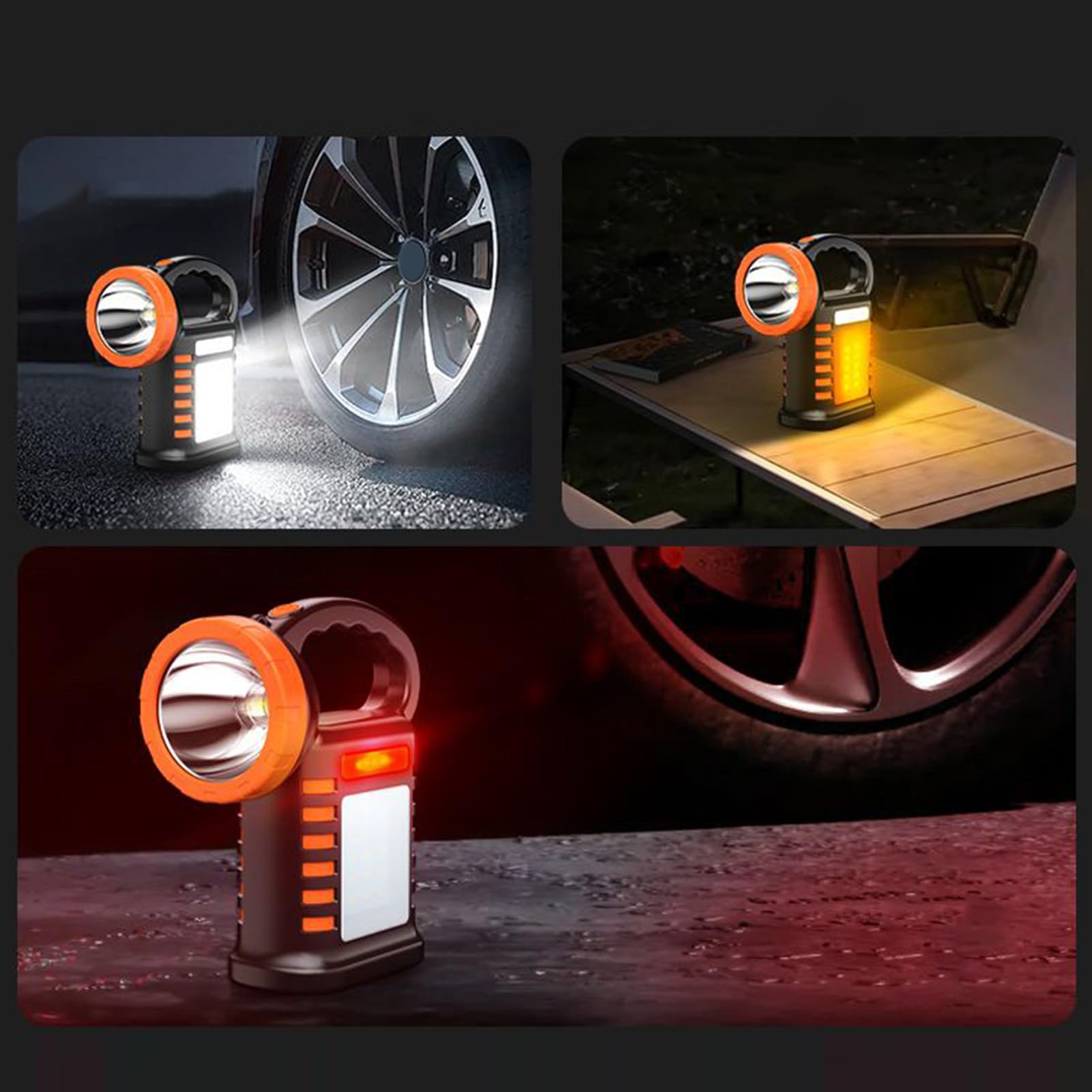 Latarka solarna Przenośna lampa z ładowaniem USB | Jasne LED latarki kempingowe Do Domu, Ogrodu, Wędkowania, Wycieczek, Awarii Prądu i Pracy